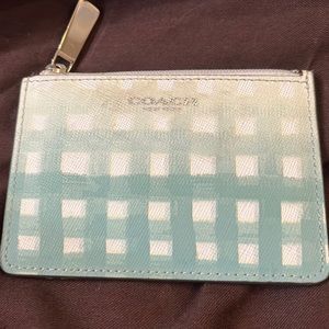 NWT coach Saffiano ombre gingham mini skinny